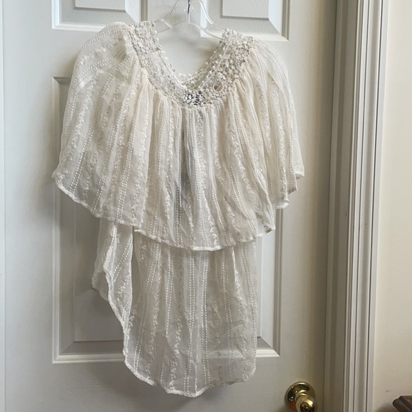 NWT Anthropologie TT Collection blouse in cream - Picture 2 of 6